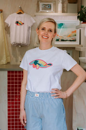 T-shirt - colourful manatee design