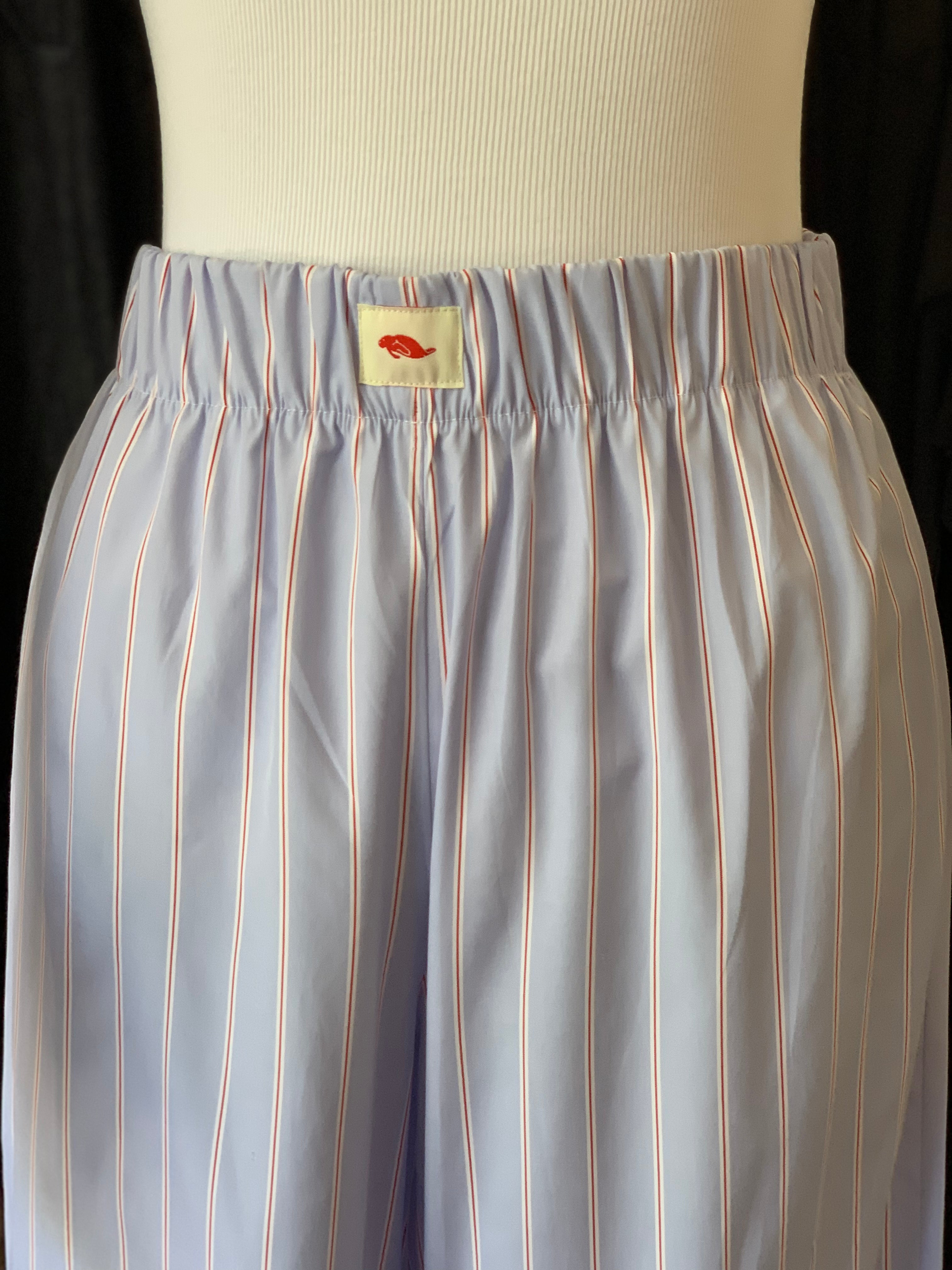 Pull Up Pants - Blue Stripe