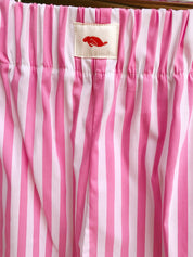 Striped shorts - pink and white